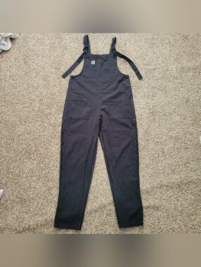 Lucy & Yak Dungarees Overalls Black Twill 100% Organic Cotton Size 6 Regular
